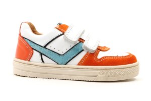 Romagnoli sneaker, wit/oranje (maat 25-35)