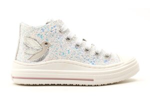 Bana & Co sneaker, wit glitter (maat 25- 35)